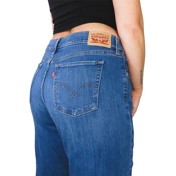 Levi's 501 Classic Straight Leg Women's Jeans Dark Wash High Rise Straight 30" - Picture 5 of 5